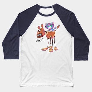 Kitty and Woof Baseball T-Shirt